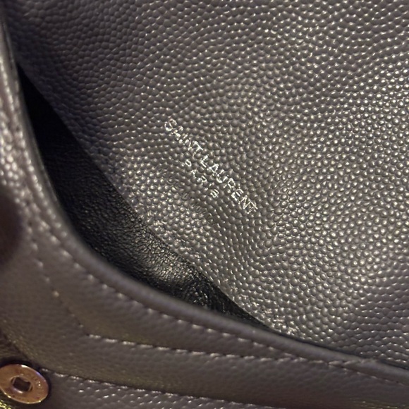 Saint Laurent YSL Dark Gray Quilted Leather Card Holder Flap Wallet NEW W/ COA - Picture 10 of 14